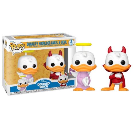 Pack 2 FUNKO POP Donald Demonio y Donald Angel Pato Donald Edición