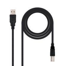 Cable para Impresora USB 2.0 Tipo A-M a Tipo B-M - 1 m · Negro