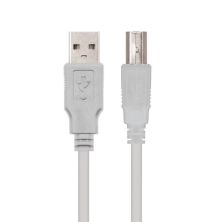 Cable para Impresora USB 2.0 Tipo A-M a Tipo B-M - 1 m · Beige