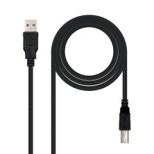 Cable para Impresora USB 2.0 Tipo A/M a USB Tipo B/M - 1.8 m · Negro