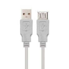 Cable Prolongador USB 2.0 Tipo A/M a Tipo A/H - 1 m · Beige