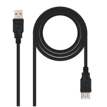 Cable USB 2.0 Tipo A/M a USB Tipo A/H - 3 m · Negro