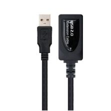 Cable Prolongador con Amplificador USB 2.0 Tipo A/M a Tipo A/H - 5 m · Negro