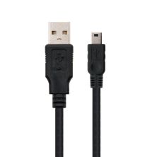 Cable USB 2.0 Tipo A/M a Mini USB 5 pin/M - 4.5 m · Negro