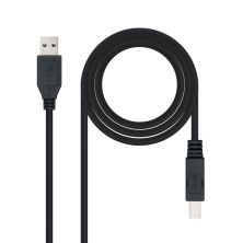 Cable para Impresora USB 3.0 Tipo A/M a USB Tipo B/M - 1 m · Negro