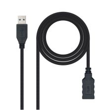 Cable USB 3.0 Tipo A/M a Tipo A/H - 1 m · Negro