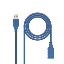 Cable Alargador USB 3.0 Tipo A-M a Tipo A-H - 1 m · Azul