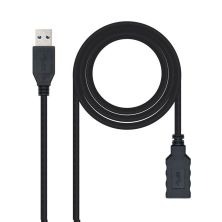 Cable USB 3.0 Tipo A/M a USB Tipo A/H - 2 m · Negro