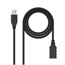 Cable USB 3.0 Tipo A/M a USB Tipo A/H - 3 m · Negro