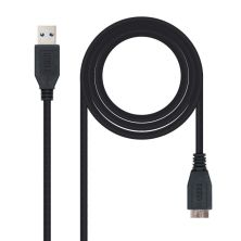 Cable USB 3.0 Tipo A/M a Micro B/M - 1 m · Negro