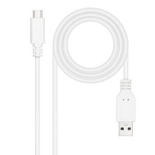 Cable USB 2.0/M a USB Tipo C/M - 2m · Blanco