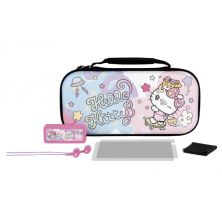Funda Consola KONIX Hello Kitty - Switch · Protector Pantalla · Auriculares · Funda Juegos · Rosa