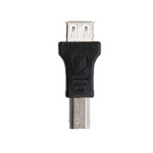 Adaptador USB 2.0 Tipo A-H a USB Tipo B-M · Negro