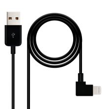 Cable Lightning/M a USB Tipo A/M - 1 m · Negro