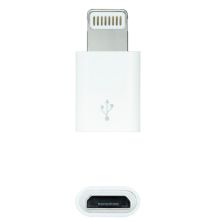 Adaptador Micro USB/H a Lightning /M - Blanco