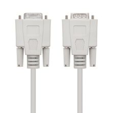 Cable Serie RS232 DB9/M a DB9/H - 3 m · Beige