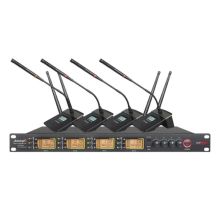 Sistema Inalámbrico de Micrófonos AUDIBAX Sidney 1000 - 4 Canales UHF · Negro