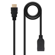 Cable Prolongador HDMI V1.3, A/M a HDMI A/H - 1 m · Negro