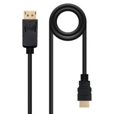 Cable Conversor Displayport/M a HDMI/M - 1.5m · Negro