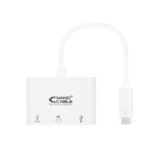 Adaptador USB Tipo C a HDMI-USB-USB Tipo C - 0.15m · Blanco