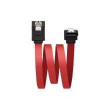 Cable Serial SATA Datos Acodado con Anclajes - 0.5 m · Rojo