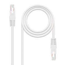 Cable de Red Latiguillo RJ45Cat 5 UTP - 0.5 m · Blanco