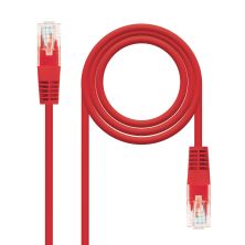 Cable de Red Latiguillo Cruzado RJ45 Cat 5E UTP - 1 m · Rojo
