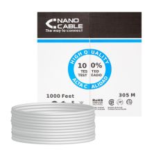 Bobina de Cable de Red Flexible RJ45 Cat.5E UTP - 305 m · Gris