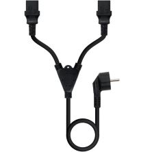 Cable de Alimentación CEE7/M a 2xC13/H - 3m · Negro