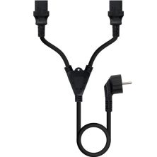 Cable de Alimentación CEE7/M a 2xC13/H - 1.8m · Negro