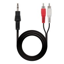 Cable de Audio Estéreo Jack 3.5mm-M a 2xRCA-M - 3 m · Negro