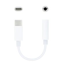 Cable Conversor USB Tipo C/M a Jack 3.5mm/H - 0.11m · Blanco