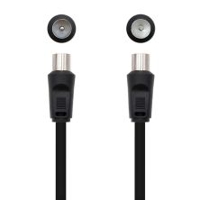Cable de Antena 75 OHM-M a H - 1.8 m · Negro