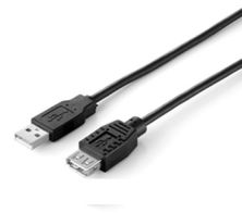 Cable Alargador USB 2.0 M-H - 1.8m · Negro