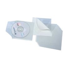 Fundas PVC Adhesivas para CD GRAFOPLÁS 13700000 - 127x127mm · Blanco · 10 Unidades