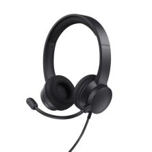 Auriculares Diadema con Cable TRUST Ayda 25089 - USB Tipo C · Micrófono · Cancelación de Ruido · Negro