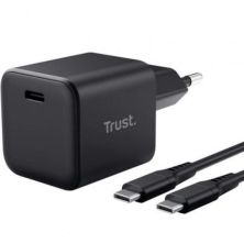 Cargador de Pared TRUST - 65W GaN · USB Tipo C · Negro