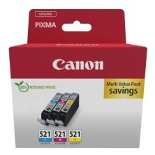 Pack 3 Cartuchos Original CANON CLI521 CMY - 2934B015