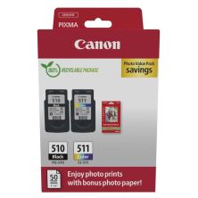 Pack 2 Cartuchos Originales  CANON PG510/CL511 BK+C+M+Y - 2970B017