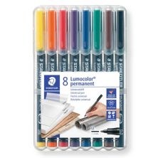 Rotuladores Permanentes STAEDTLER - 1.0mm · Surtido de Colores · 8 Unidades