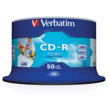 CD-R VERBATIM Printable 43438 - 700MB · 52X · Tarrina 50 unidades