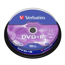 DVD+R VERBATIM Advanced Azo 43498 - 4.7GB · 16X · Tarrina 10 unidades