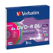 DVD+R VERBATIM Advanced Azo Doble Capa 43541 - 8.5GB · 8X · Caja 5 unidades