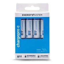 Pack 4 Pilas Recargables ENERGY SISTEM Charge Pro C - AA · 1.5V · Estuche Organizador · USB Tipo C
