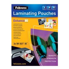 Pack 100 Unidades Fundas de Plastificar con Brillo FELLOWES A5 80 micras - 5306002