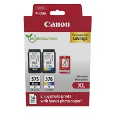 Pack 2 Cartuchos Originales CANON PG575XL/CL576XL BK+C+M+Y - 5437C006