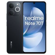Smartphone REALME Note 70T - Unisoc T7250 · 6.74" HD+ · 4GB · 256GB · Android 15 · Negro