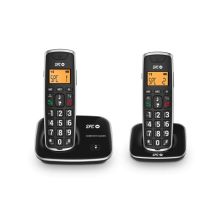 Pack Duo de Teléfonos Inalámbricos SPC Comfort Kaiser Duo 7609N - Agenda 20 Contactos · Negro