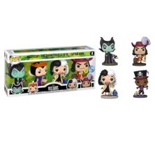 Pack 4 FUNKO POP Maléfica, Reina Malvada, Cruella de Vil y Capitán Garfio - Disney Villanos Edición Especial Brillante en la Oscuridad - 889698771290