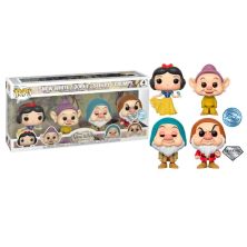 Pack 4 FUNKO POP Blancanieves, Dopey, Sleepy y Gumpy - Blancanieves Edición Especial Brillante - 889698772075